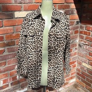 H&M Oversized Leopard Print Shacket size XS